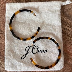 J. Crew Tortoise Hoop Earrings